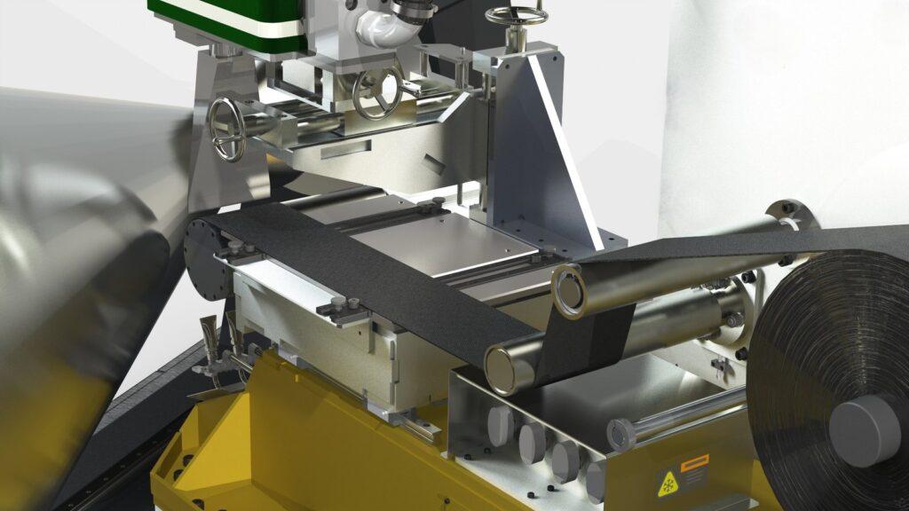 ETC tape wrapping system with automated material delivery